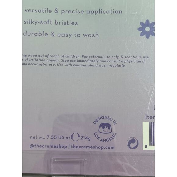 The crème shop Hello Kitty BT21 complete makeup brush collection, set of 8, NIB - Picture 6 of 9